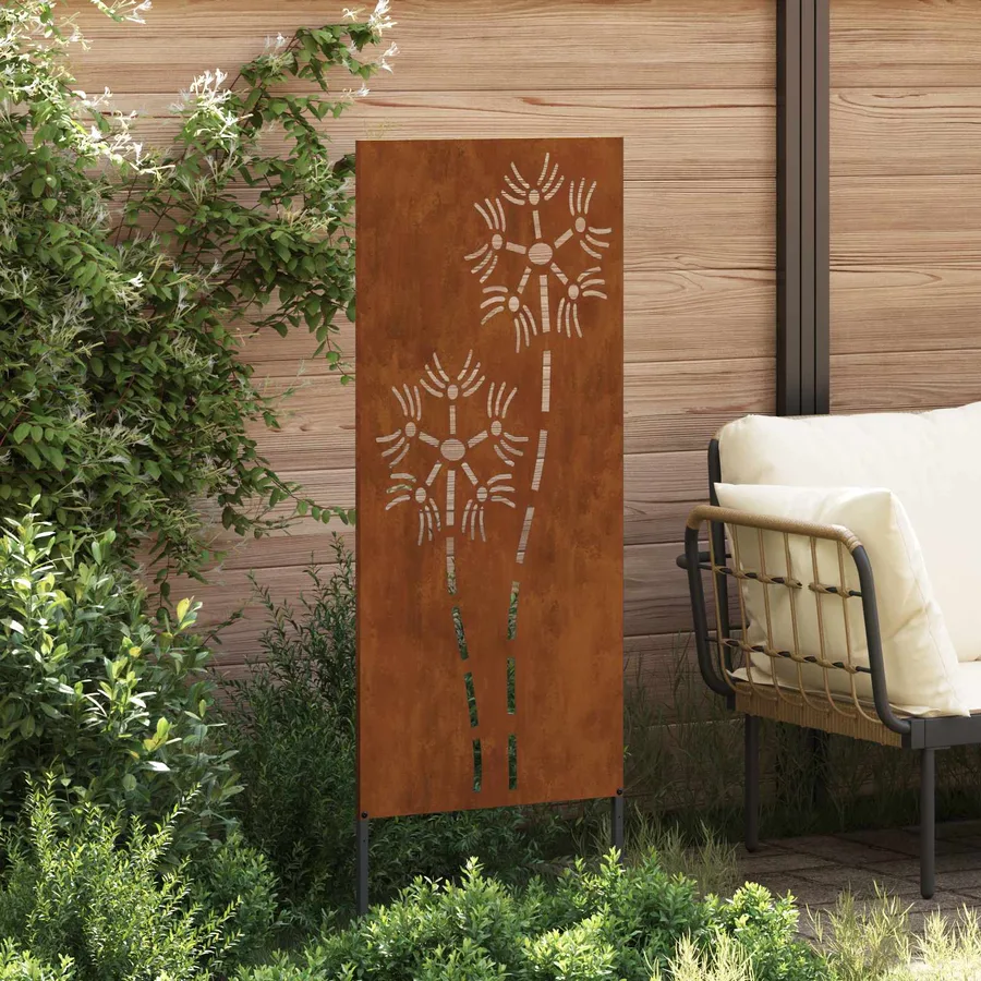 Écran de confidentialité de jardin Fretwork Rouillé 50 x 140 cm - 3