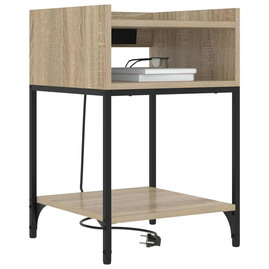 Cabinet de chevet 2 pcs Chêne Sonoma 40 x 40 x 61 cm - 2
