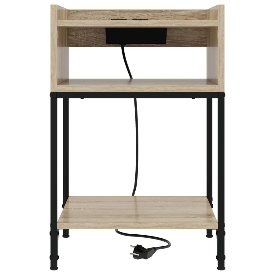 Cabinet de chevet 2 pcs Chêne Sonoma 40 x 40 x 61 cm - 4