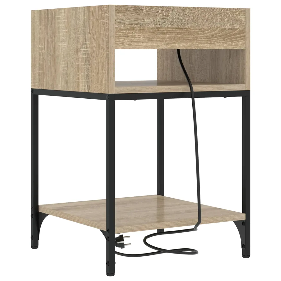 Cabinet de chevet 2 pcs Chêne Sonoma 40 x 40 x 61 cm - 6