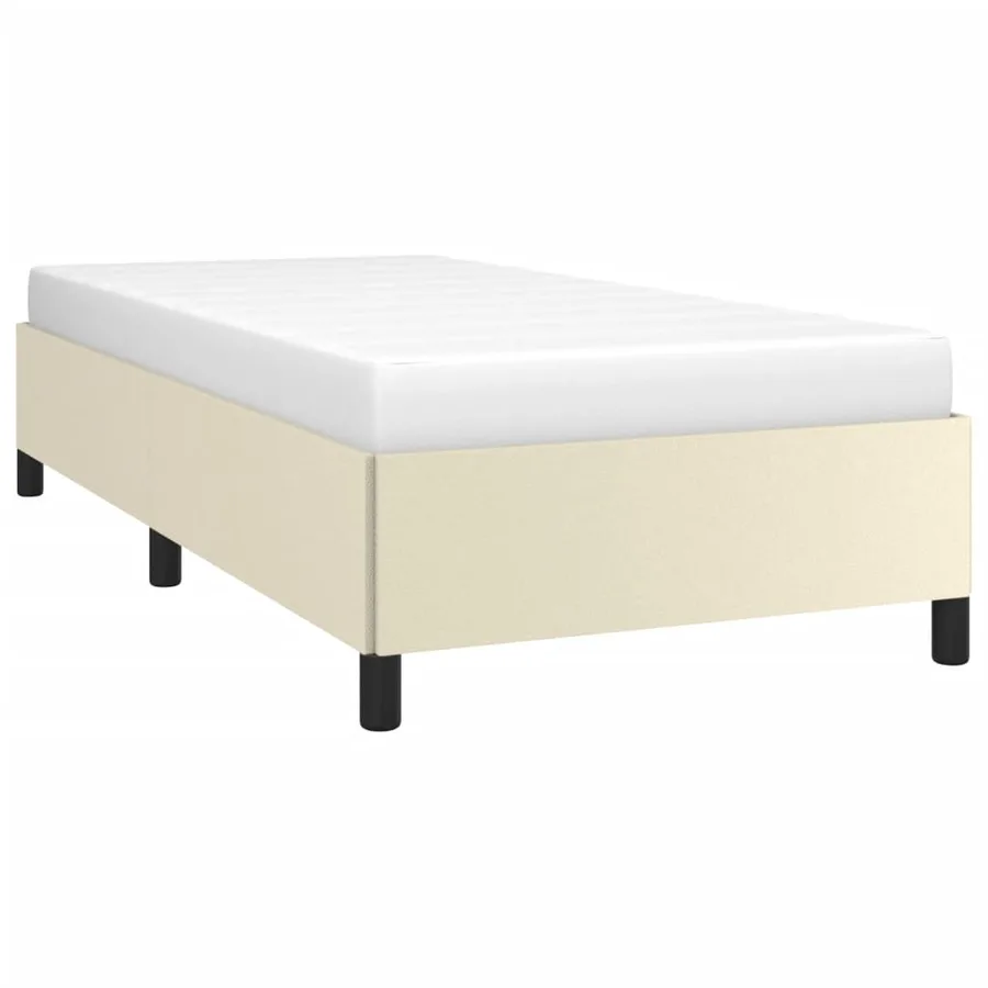 Cadre de lit sans matelas crème 80x200 cm similicuir - 3