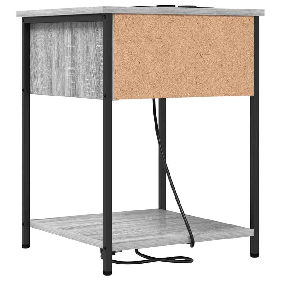 Cabinet de chevet avec tiroir 2 pcs Gris Sonoma 42 x 41 x 56 cm - 9