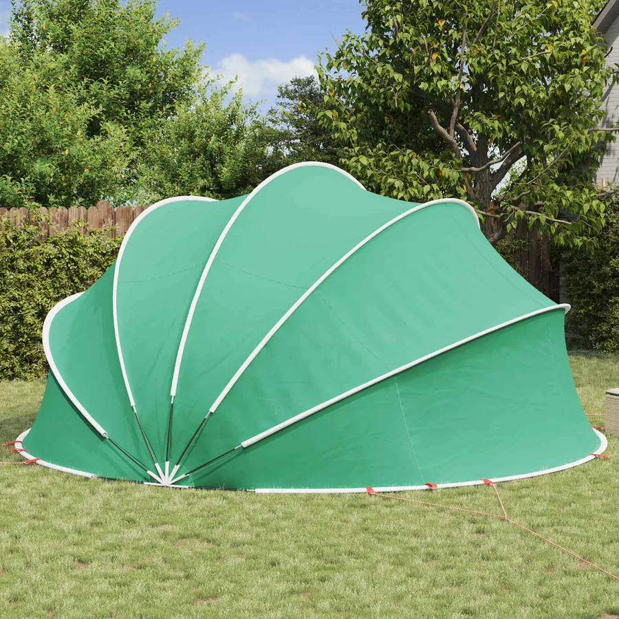 Dôme de piscine 500 x 500 x 236 cm Vert Mer - 4