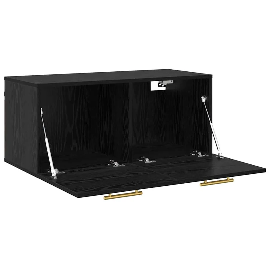 Meuble mural Chêne noir 80 x 36.5 x 35 cm Bois d'ingénierie - 5