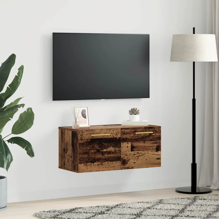 Meuble mural Bois ancien 80 x 36.5 x 35 cm Bois d'ingénierie - 4