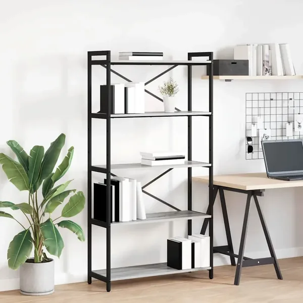 Étagère Sonoma gris 80 x 30 x 155 cm Bois d'ingénierie