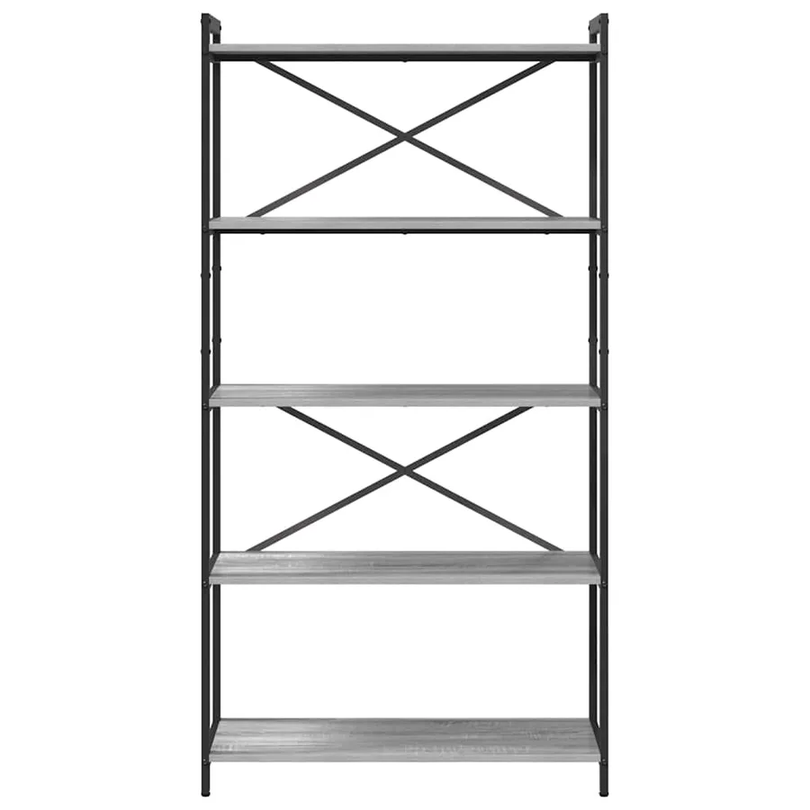 Étagère Sonoma gris 80 x 30 x 155 cm Bois d'ingénierie - 5