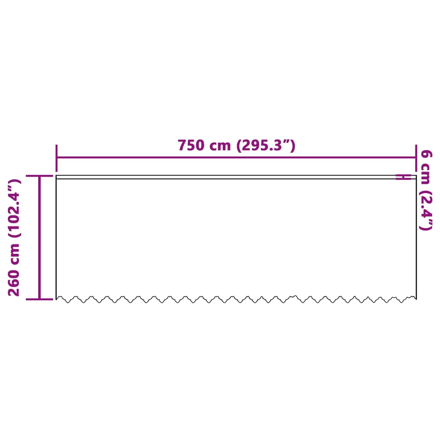 Rideau en Dentelle avec des rideaux Blanc 260x750cm Polyester - 8