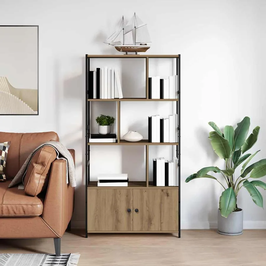 Étagère 80 x 30 x 155,5 cm Bois d'ingénierie Chêne artisanal