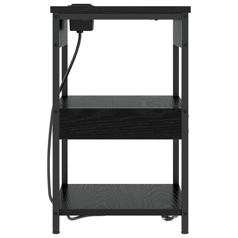 Cabinet de chevet 2 pcs Chêne noir 41 x 31 x 51 cm - 7