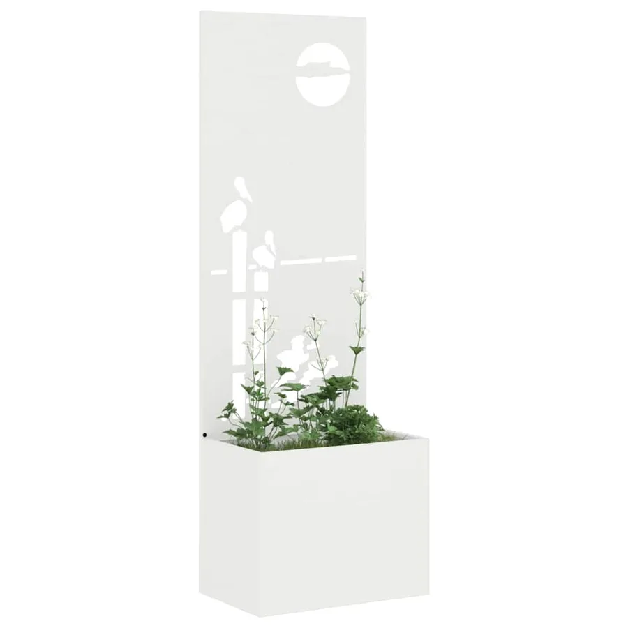 Écran de confidentialité de jardin Fretwork Blanc 50 x 150 cm - 3