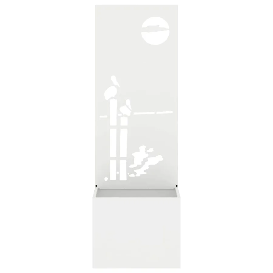 Écran de confidentialité de jardin Fretwork Blanc 50 x 150 cm - 5