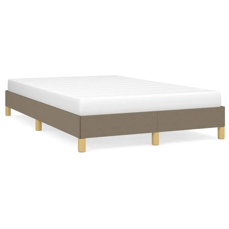 Cadre de lit sans matelas taupe 120x200 cm tissu - 2