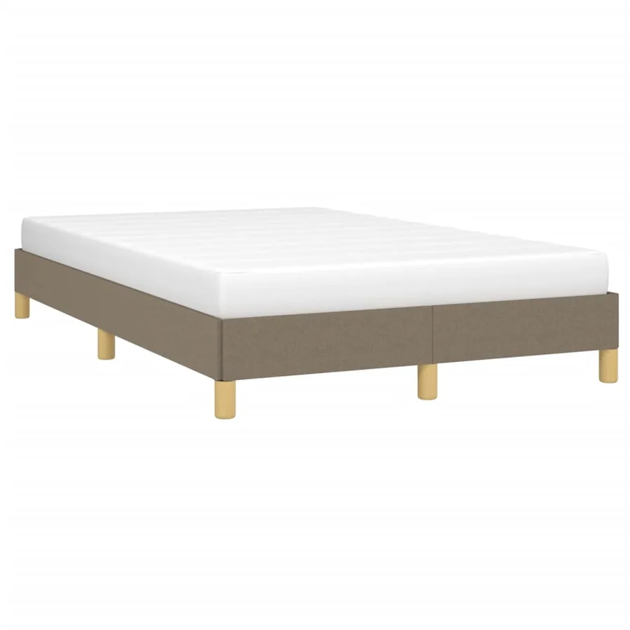 Cadre de lit sans matelas taupe 120x200 cm tissu - 3