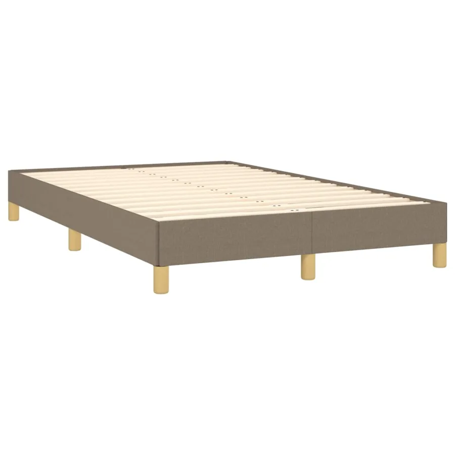 Cadre de lit sans matelas taupe 120x200 cm tissu - 4