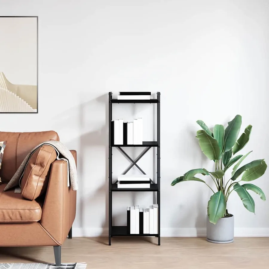 Étagère Chêne noir 40 x 30 x 119 cm Bois d'ingénierie - 4