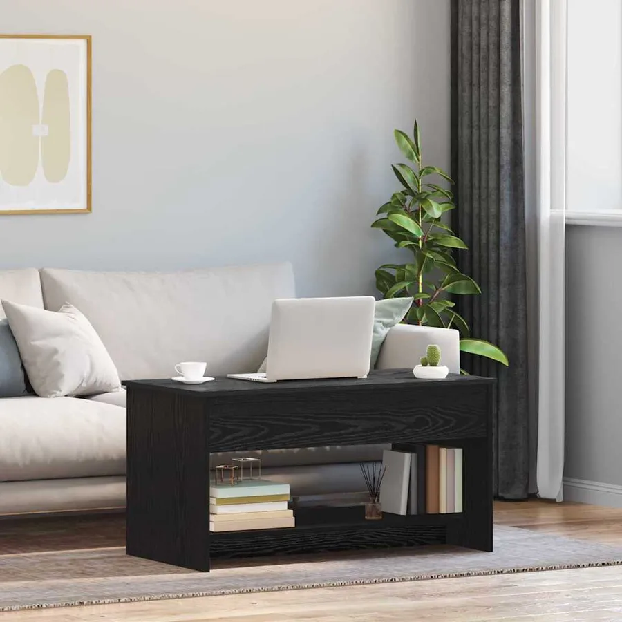 Table basse Chêne noir 80 x 50,5 x 41,5 cm Bois d'ingénierie - 4