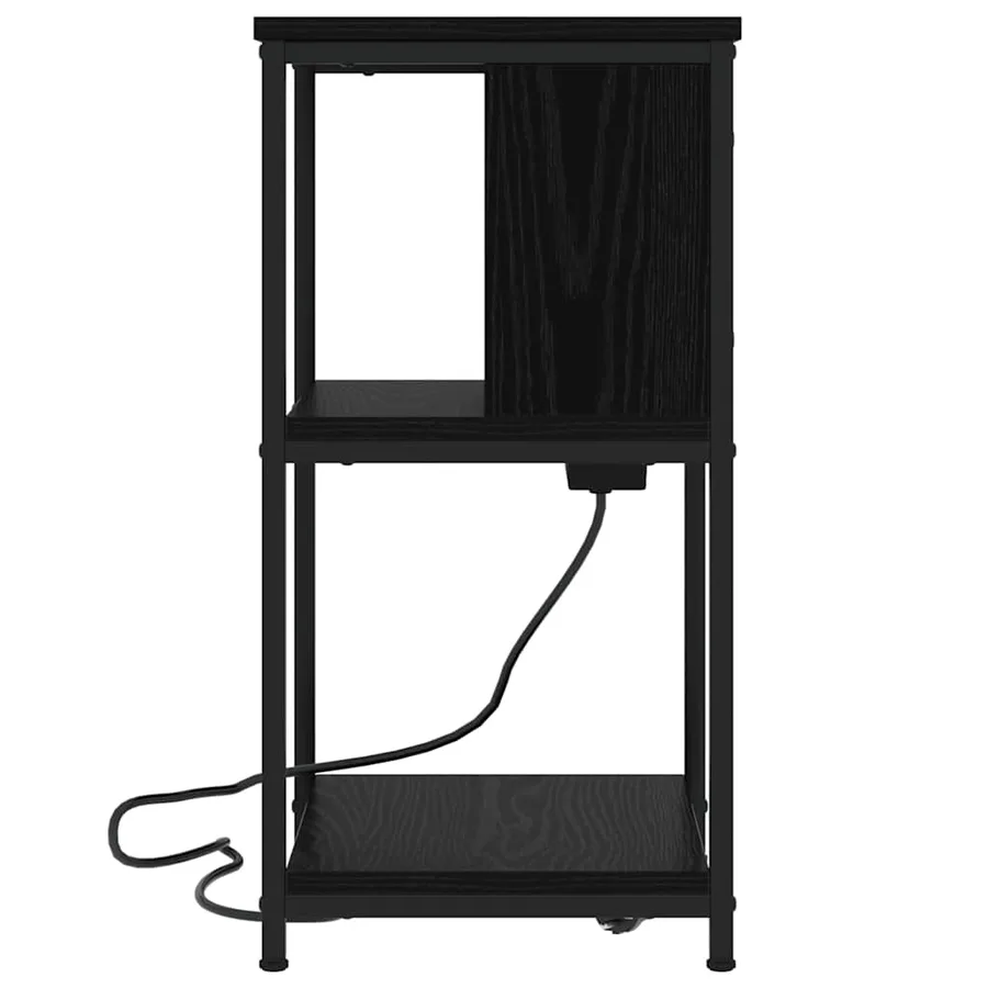 Cabinet de chevet Chêne noir 38 x 31 x 61 cm Bois d'ingénierie - 6
