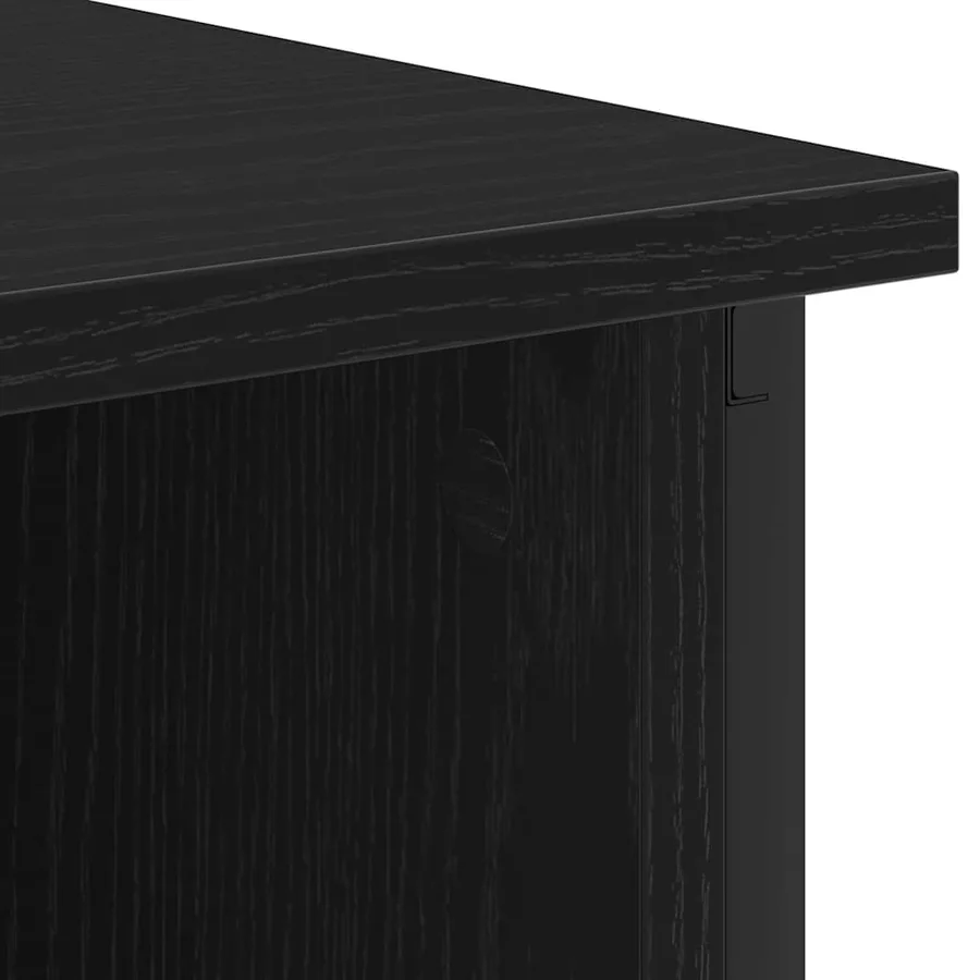 Cabinet de chevet Chêne noir 38 x 31 x 61 cm Bois d'ingénierie - 9