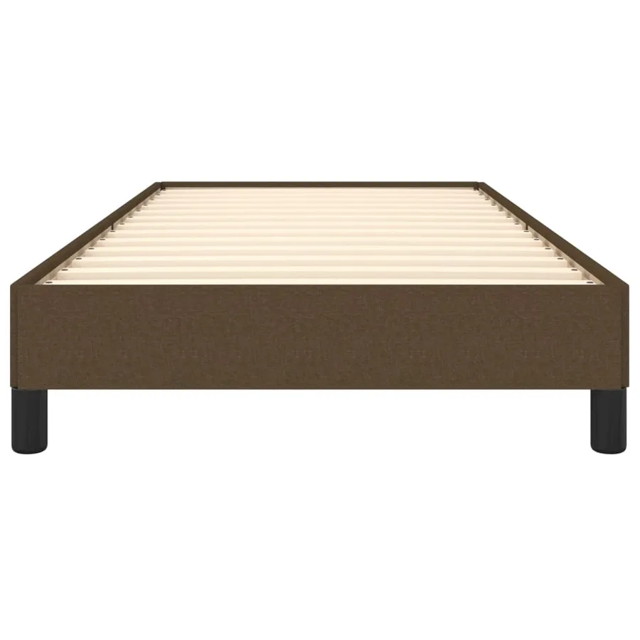 Cadre de lit sans matelas marron foncé 90x200 cm tissu - 5