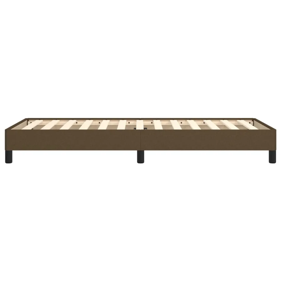 Cadre de lit sans matelas marron foncé 90x200 cm tissu - 6