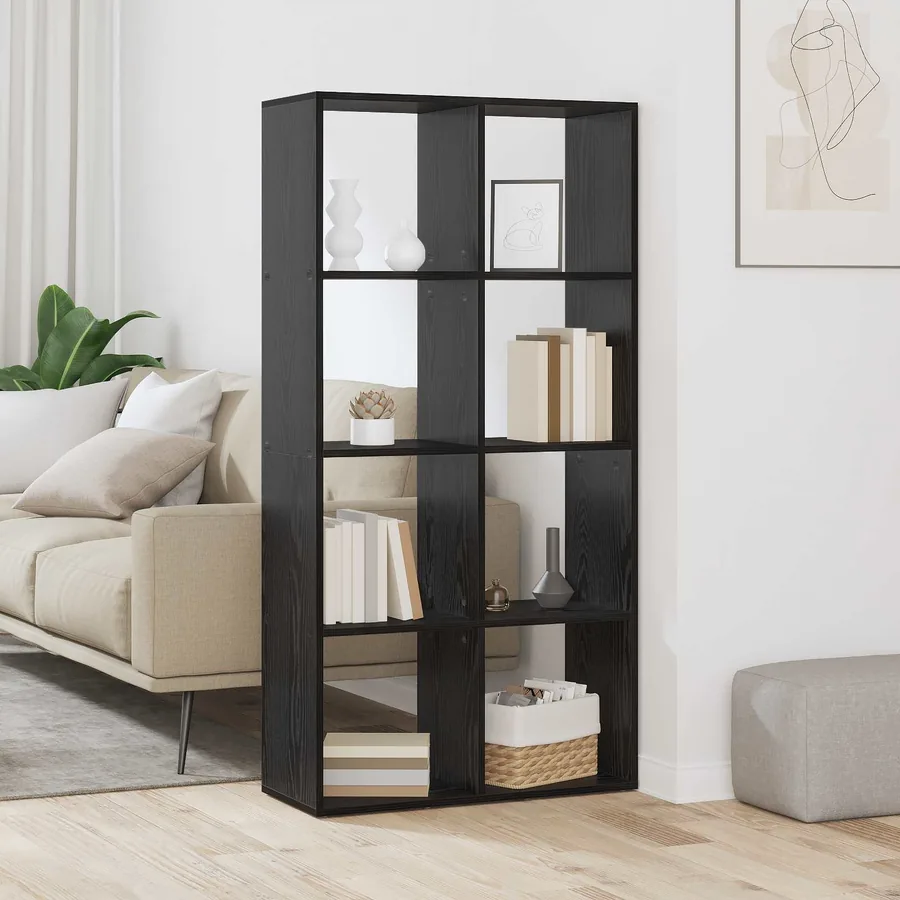 Bibliothèque Chêne noir 69,5 x 29 x 137,5 cm Bois d'ingénierie