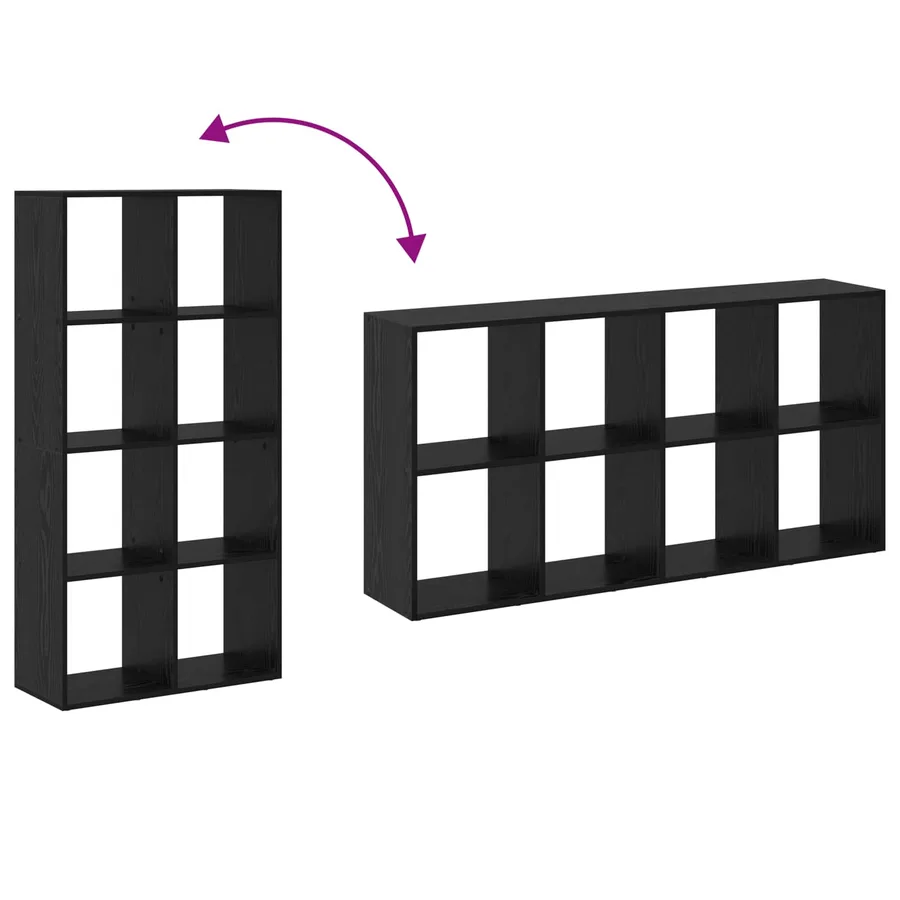Bibliothèque Chêne noir 69,5 x 29 x 137,5 cm Bois d'ingénierie - 9
