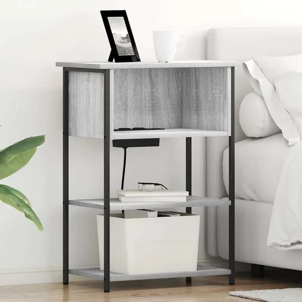 Cabinet de chevet Gris Sonoma 55 x 31 x 76 cm Bois d'ingénierie