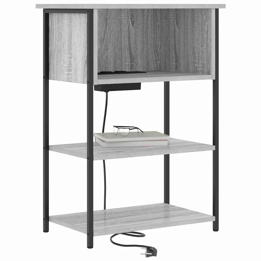 Cabinet de chevet Gris Sonoma 55 x 31 x 76 cm Bois d'ingénierie - 3