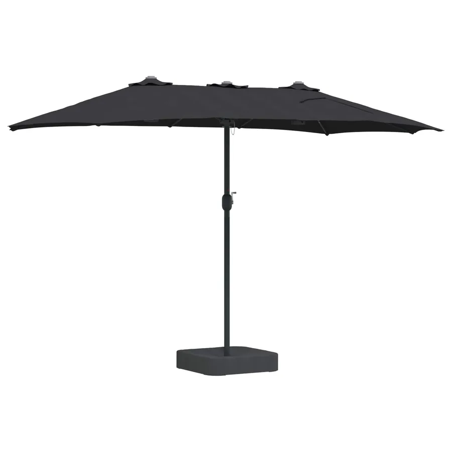 Parasol de jardin Noir 385 x 209 x 244 cm Polyester - 6