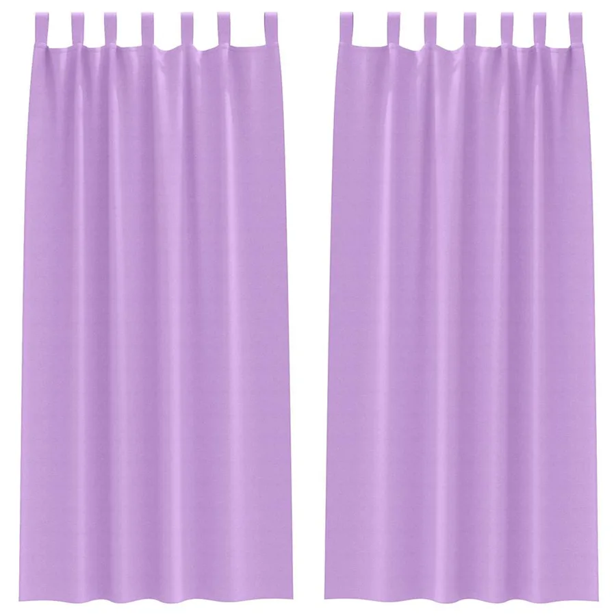 Rideaux occultants avec anneaux 2 pcs Violet 225 x 140 cm - 2