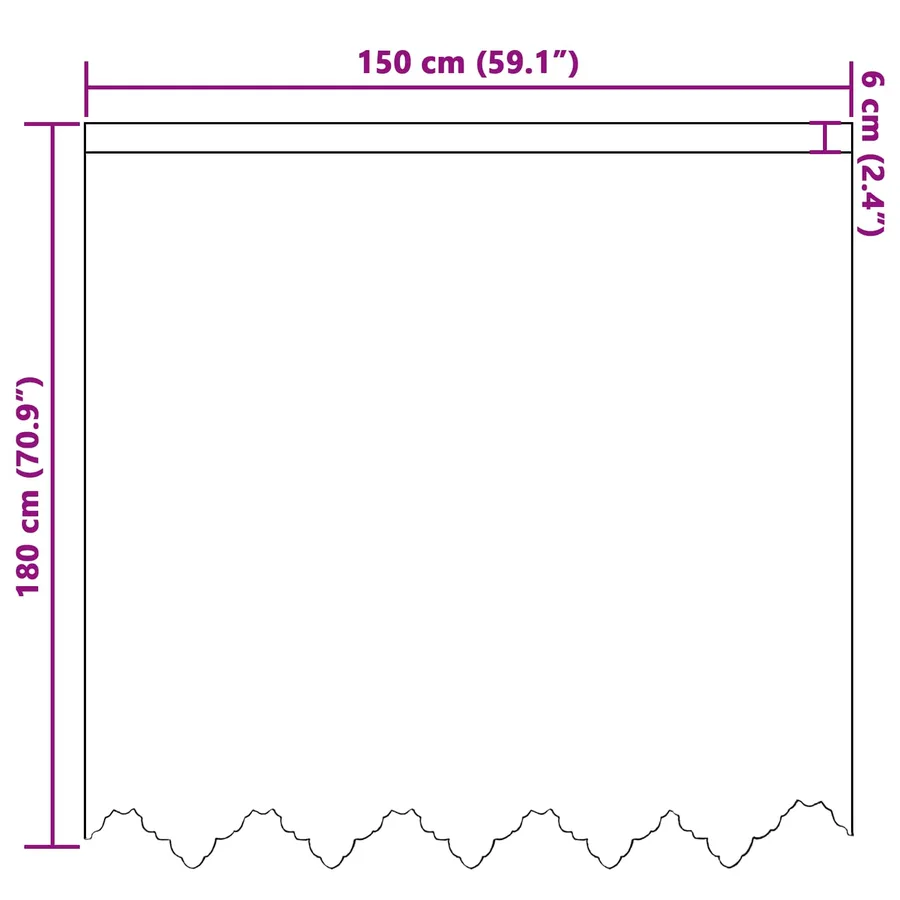 Rideau en Dentelle Floral Blanc 180 x 150 cm Polyester - 8