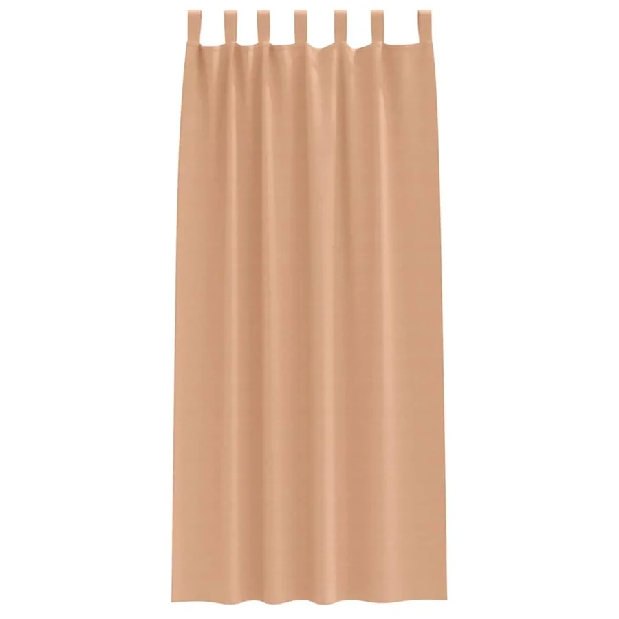 Rideaux occultants avec anneaux 2 pcs Marron Clair 225 x 140 cm - 4