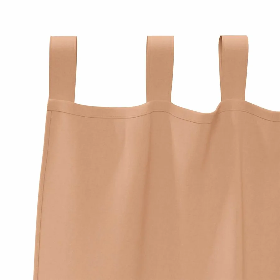 Rideaux occultants avec anneaux 2 pcs Marron Clair 225 x 140 cm - 5