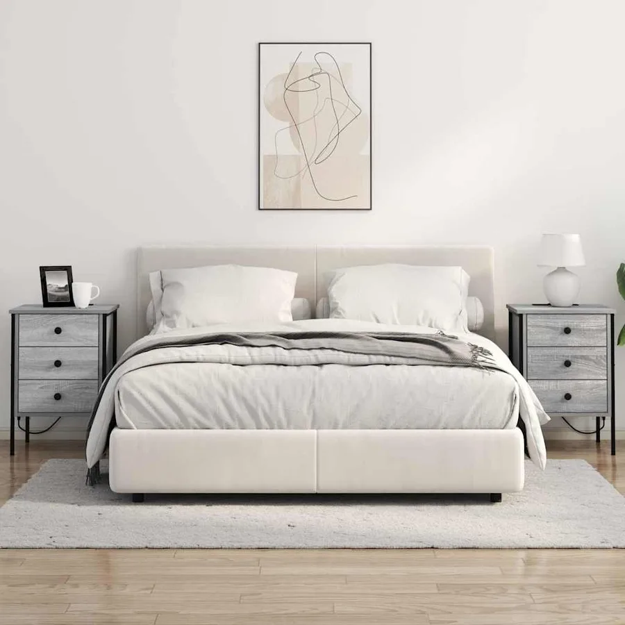 Cabinet de chevet Gris Sonoma 42 x 41 x 61 cm Bois d'ingénierie - 4