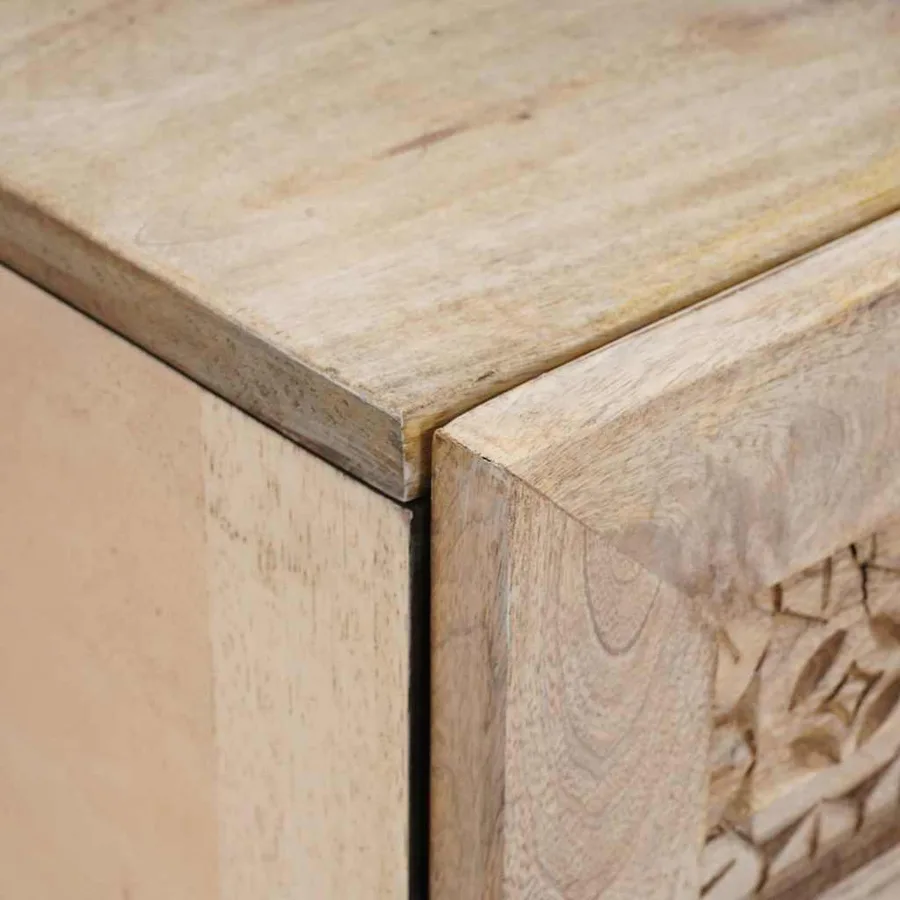 Table de chevet 2 pcs Blanc 40 x 33 x 46 cm Bois d'ingénierie - 7