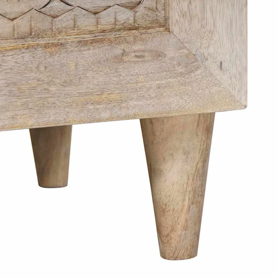 Table de chevet 2 pcs Blanc 40 x 33 x 46 cm Bois d'ingénierie - 9