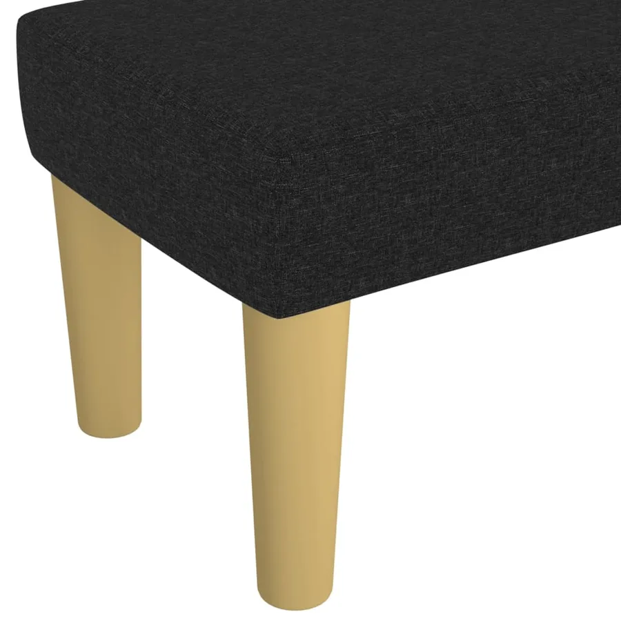 Banc Noir 70x30x30 cm Tissu - 5