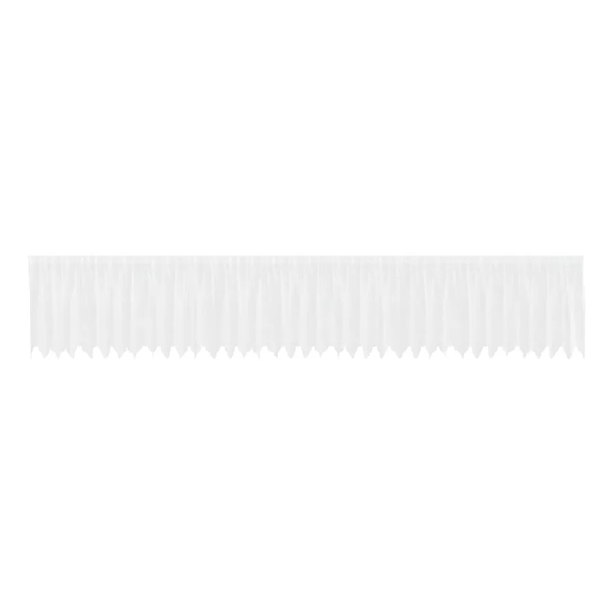 Rideau en Dentelle Floral Blanc 120 x 900 cm Polyester - 2