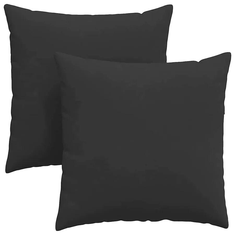 Coussins de canapé 2 pcs Noir 80 x 80 cm tissu - 2