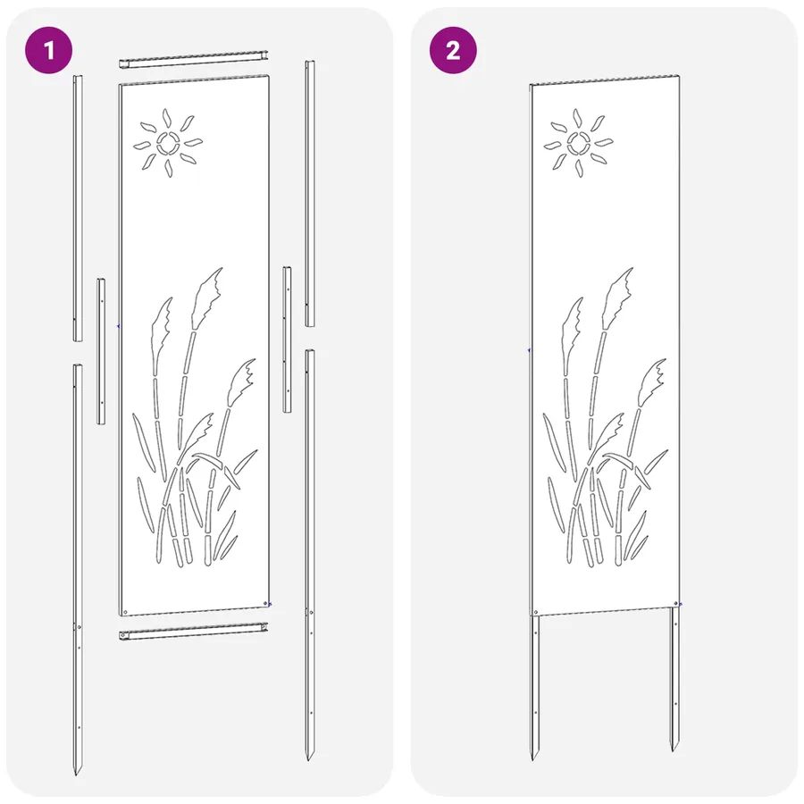 Écran de confidentialité de jardin Fretwork Blanc 32 x 140 cm - 11