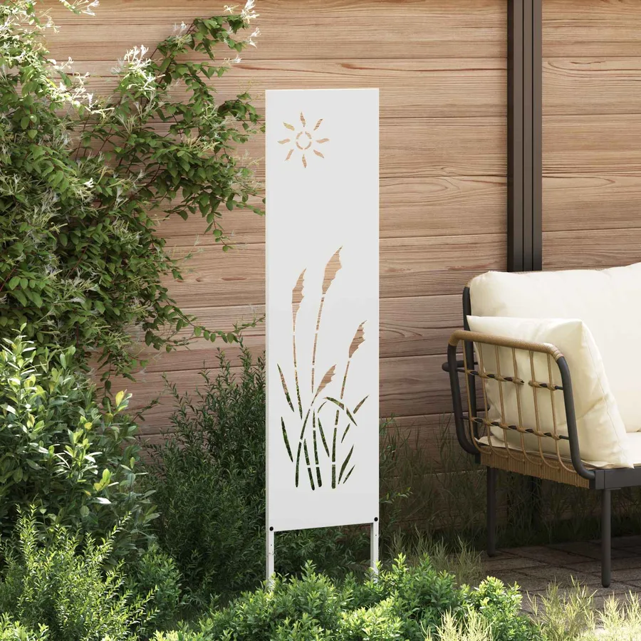 Écran de confidentialité de jardin Fretwork Blanc 32 x 140 cm - 3