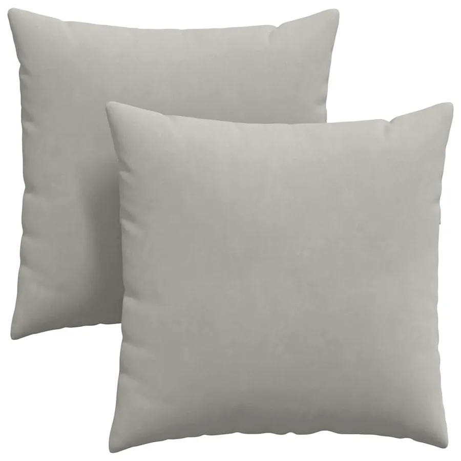 Coussins de canapé 2 pcs Gris clair 80 x 80 cm tissu - 2