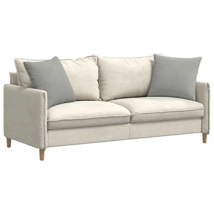Coussins de canapé 2 pcs Gris clair 50 x 50 cm tissu - 3