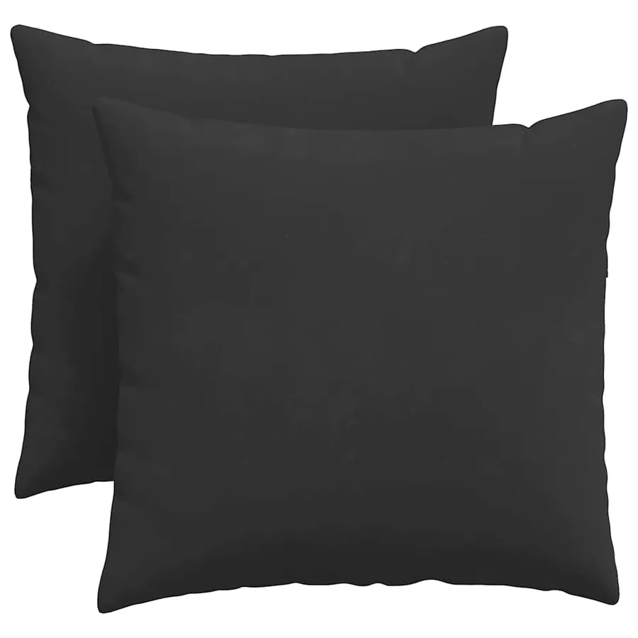 Coussins de canapé 2 pcs Noir 50 x 50 cm tissu - 2