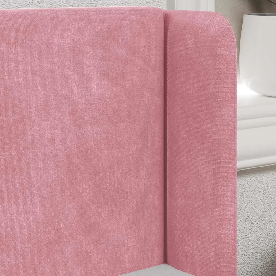 Oreille de tête de lit Rose 40,5 x 40,5 x 4 cm Velours - 4