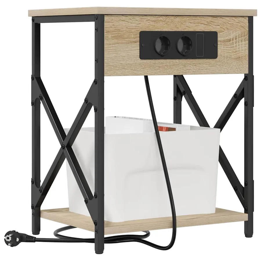 Cabinet de chevet 2 pcs Chêne Sonoma 41 x 31 x 51 cm - 3