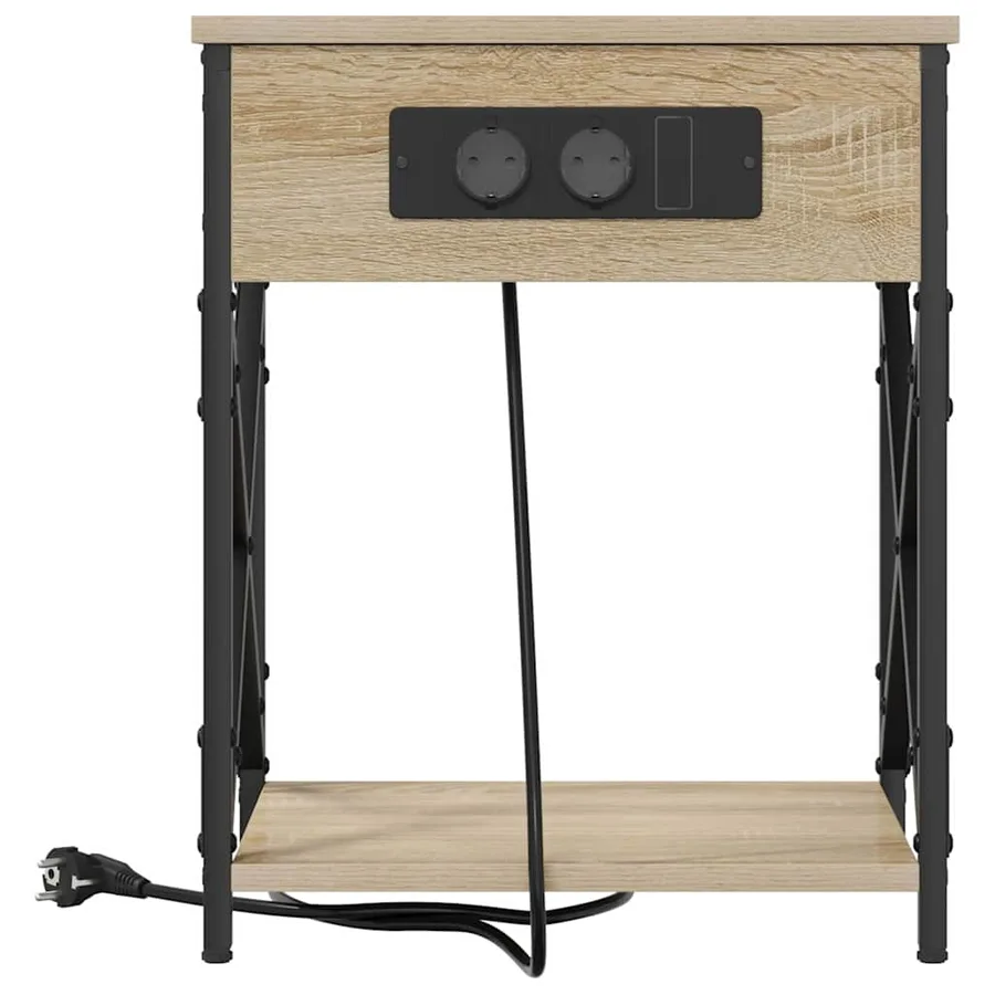 Cabinet de chevet 2 pcs Chêne Sonoma 41 x 31 x 51 cm - 6