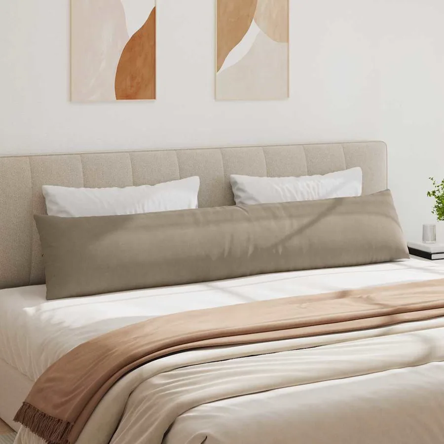 Coussins de canapé 2 pcs Taupe 200 x 40 cm tissu - 4