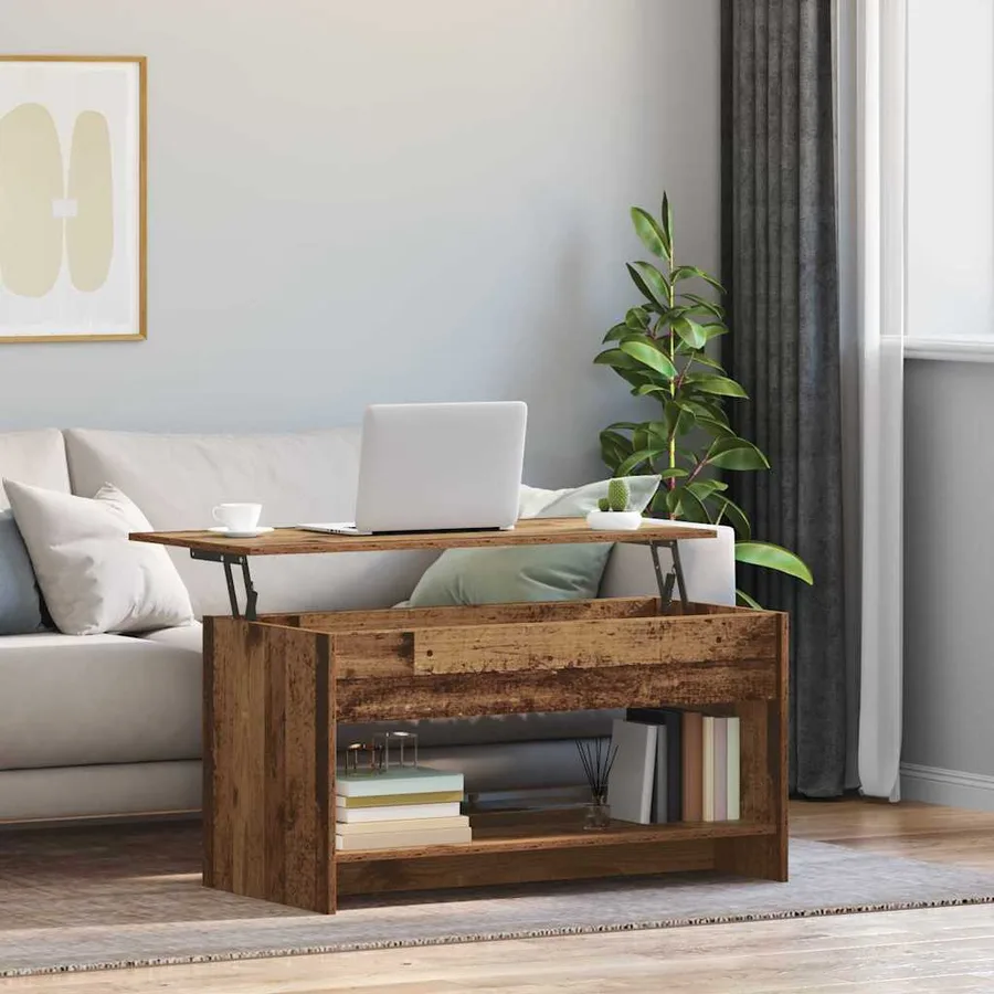 Table basse Bois Ancien 80 x 50,5 x 41,5 cm Bois d'ingénierie - 4
